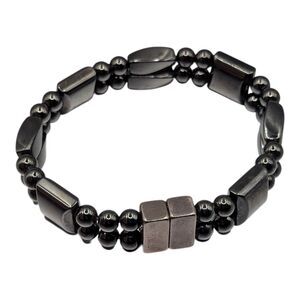 Magnetic Hematite Pain Relief Energy Powerful Stretch Bracelet Adjustable 6.6"